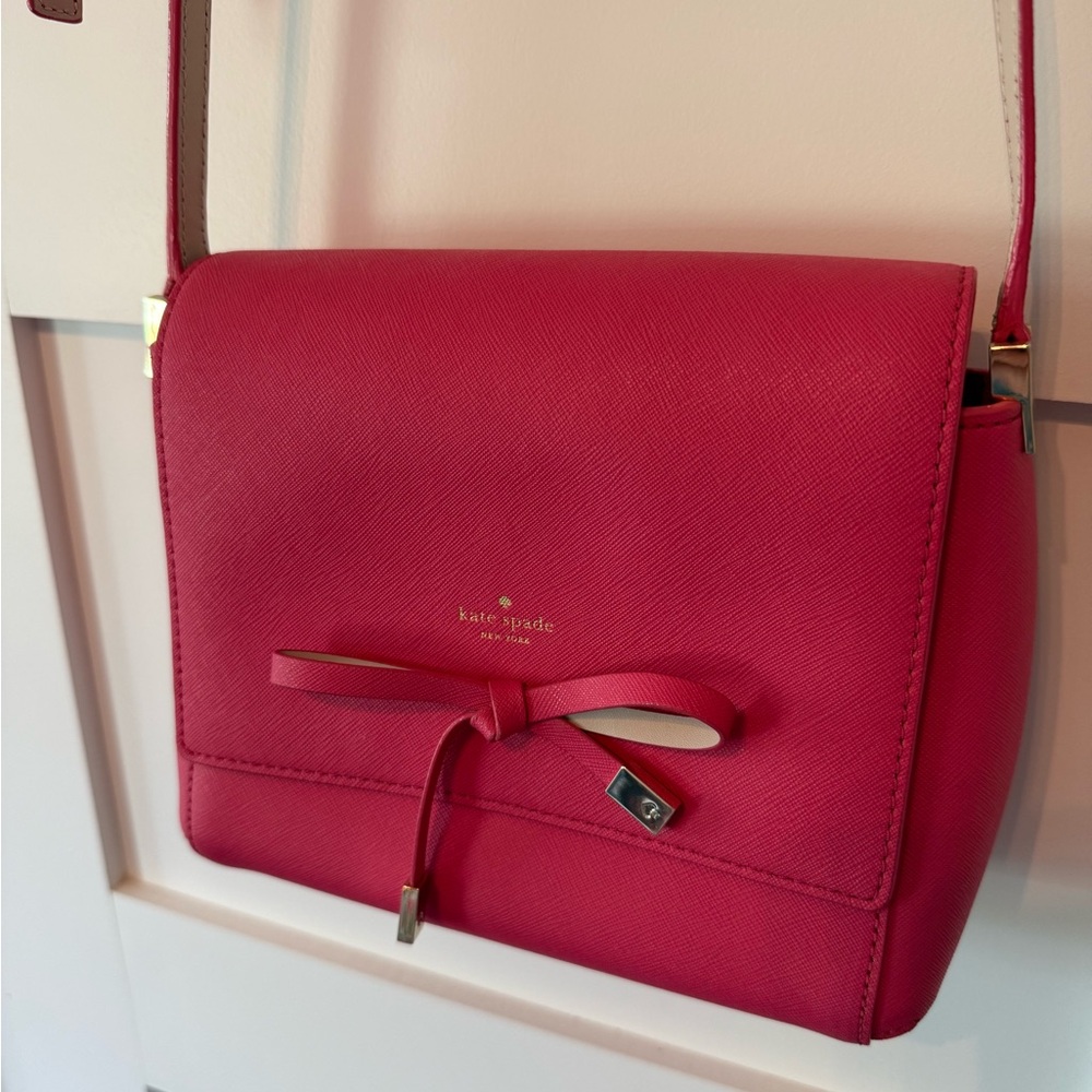 Kate Spade Pink Crossbody Bag with Bow Detail